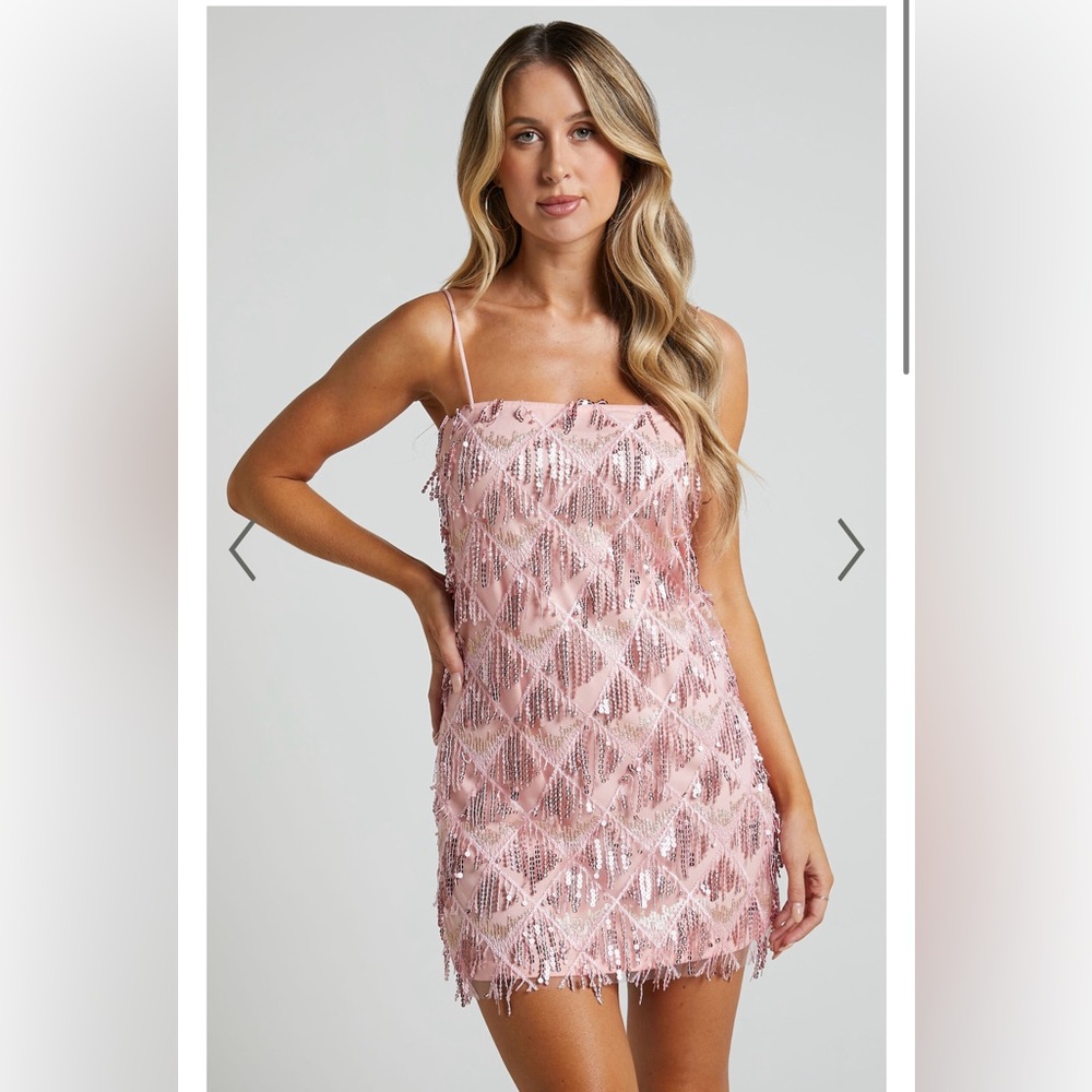 Showpo Shook Mini Dress Pink